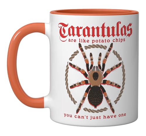 Tarantulas Are Like | Spider Tarantula Ceramic Mug, Orange/White