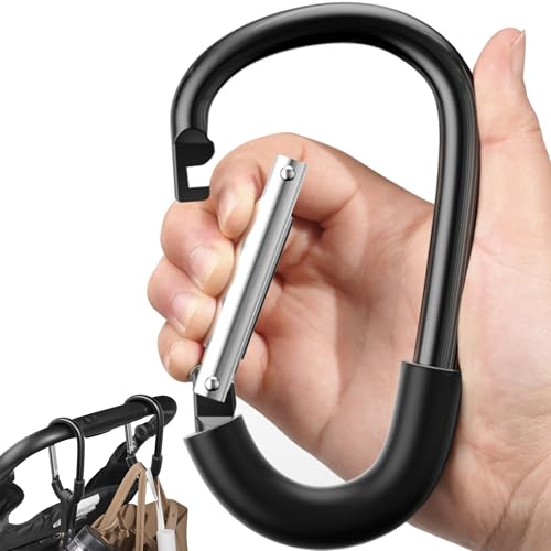 Image of SURDOCA Stroller Hooks, Large Stroller Hooks for Bags, Universal Stroller Clips and Hooks, Mommy Hook for Stroller Heavy Duty, Stroller Accessories for Mom