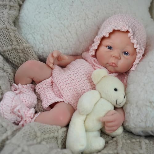Muñeca Reborn Bebé Silicone 12" Cuerpo Completo miniatura 6