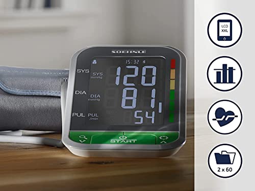 Soehnle Oberarm Blutdruckmessgerät Systo Monitor Connect 400 mit Bluetooth® und App-Anbindung...