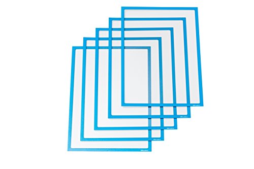 Ultradex 889007 Información bolsillo magnético, paquete de 5, 312 x 225 mm para A4, azul