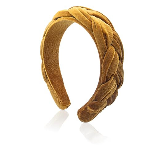 Braided Velvet Headband for Women (Non-Slip)