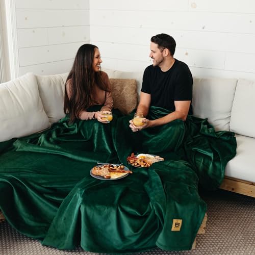 Big Blanket Co Original Stretch Forest | Extra Large Blanket | 100 Square Feet | Soft, Giant Blanket...