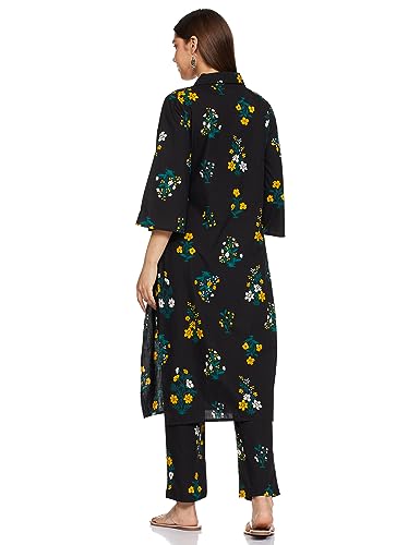 Image of Amazon Brand - Myx Women's Printed Kurta and Pant set in Cotton (Available in Plus Sizes)