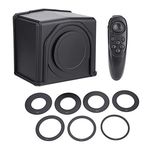 Mini Teleprompter, Portable Lghtweight Smart Phone Teleprompter with Lens Adapter Rings Kit