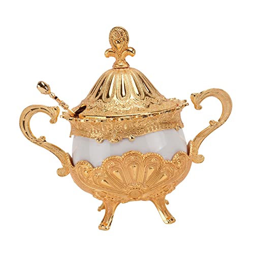 HANABASS 1Pc Azucarero Azucarero Con Tapa Conjunto De Joyas Conjunto De Condimentos Tarro De Azúcar Tarro De Cerámica Cruet Pot Botella De Condimento Tarro De Azúcar Decorativo Tarro Con Cover