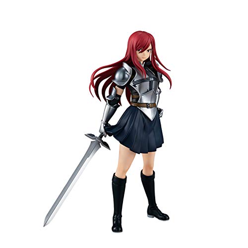 ZH Fairy Tail Erza Scarlet Figurine Figurine en PVC 17 cm Matériaux respectueux de l'environnement