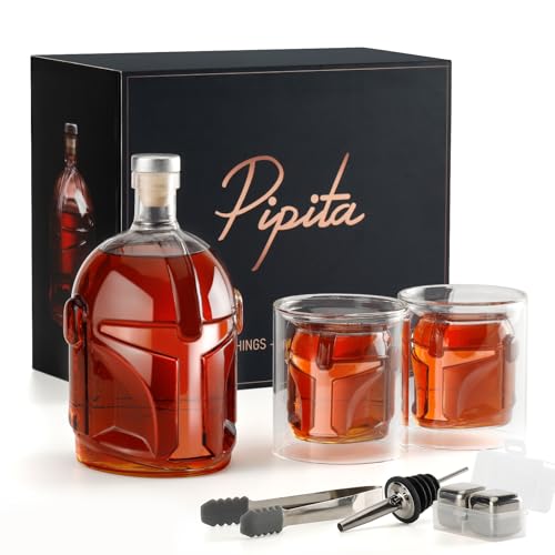 La mejor comparación de Jarras y decantadores - los más vendidos. 48 Juego de decantador de whisky de 8 onzas con 2 vasos, idea única de regalo de cumpleaños para papá de su hija, hijo, regalo de bar personalizado, dispensador fresco (YHX-WS-Set)