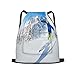 BohoMonos Sac à dos de sport avec cordon de serrage,Skieur de descente en haute montagne, Sac de sport pour hommes, femmes, enfants, sac à cordes de camping, de voyage et de yoga.