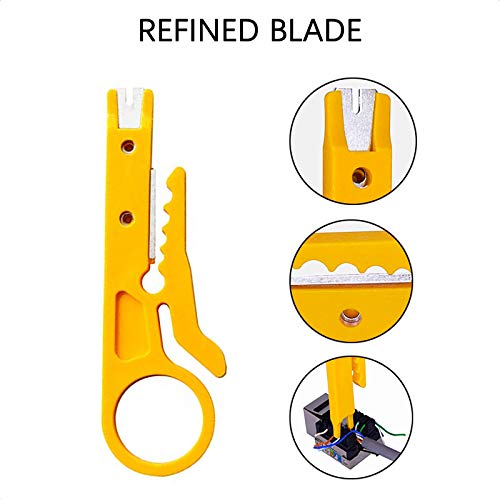 Image of VANICE Mini Wire Stripper 3 Pack Network Wire Stripper Punch Down Cutter for Network Wire Cable, RJ45 /Cat5 /CAT-6, Telephone and Computer UTP Cable