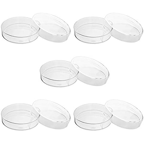 QWORK® Glass Petri Dishes with Lids Cover