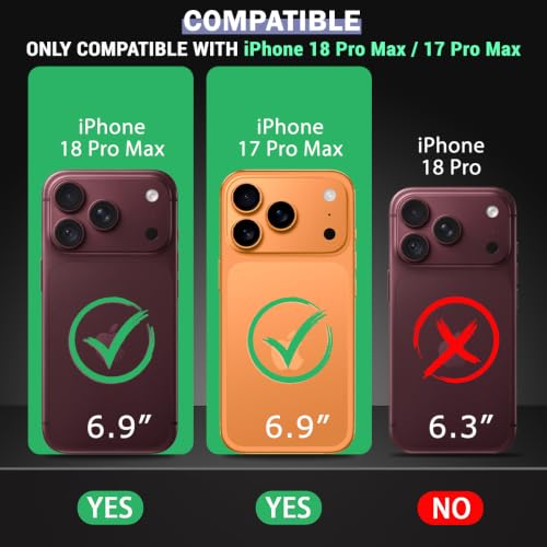 Image of TheGiftKart Hybrid Shockproof Back Cover Case for iPhone 18 Pro Max Compatible with MagSafe | Camera Protection Module | Hard Back Cover Case (PC & TPU, Transparent Clear Back, Burgundy Sides)