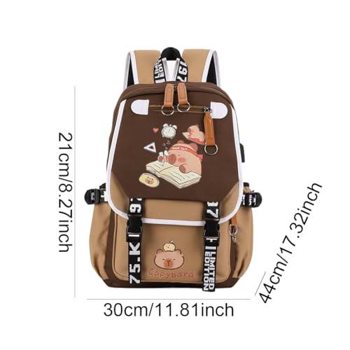 Lushandy Capybara Backpack Cute Capibara Backpack Kawaii Kapibara Back Pack - image 7