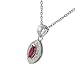 My Daily Styles 925 Sterling Silver CZ Marquise Charm Pendant Necklace & Stud Earrings Set Pink Marquise Set