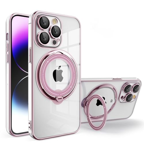 Coque iPhone 15 Pro MagSafe avec anneau pliable support invisible antichoc