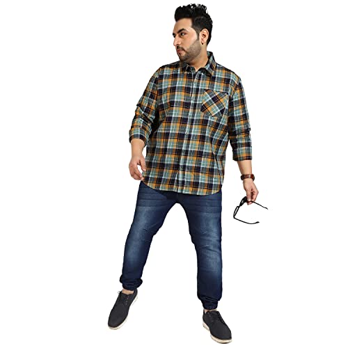 Image of CAHOOT Instafab Plus Men's Button Up Regular Fit Shirt for Casual Wear | Modern Clothing Shirt Crafted with Regular Sleeve, Comfort Fit & High-Performance for Everyday Wear
