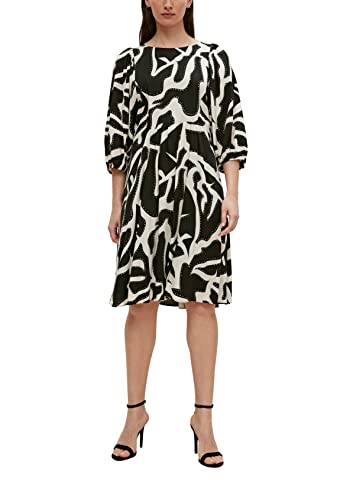 Comma Damen jurk Kort Kleid, 99c5 Schwarz, 36 EU