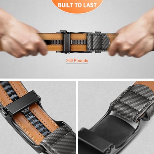 Image of BULLIANT Men's Ratchet Belt Nontrimmable-Click Belt Adjustable for Men Gift Lightweight 1 3 /8 inch