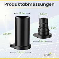 Offgridtec PV-Stecker Staubschutzkappen 5 Paar, Wetterfeste Schutzkappen für Solarmodule und Mikroinverter, UV-beständiges Gummi, Schutz vor Feuchtigkeit und Staub, Für Innen- und Außenbereich – Ansicht 3
