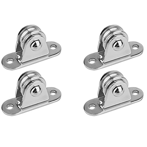 4er-Pack Umlenkrollenblock aus Kohlenstoffstahl Umlenkrolle mit Duplex-Lager, geräuschlos abnehmbar, schwere Ausführung 80 kg, Raddurchmesser 25 mm für Materialhandhabung und Bewegung Cover