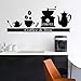Winylowa naklejka ścienna naklejki ekspres do kawy kubek herbaty uchwyt półka kuchnia salon dekoracja sztuka plakat 57 x 25 cm