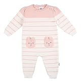 Gerber Baby Girl's Sweater Knit Romper Jumpsuit, Pink Bear