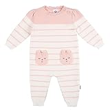 Gerber Baby Girls' Sweater Knit Romper Jumpsuit, Pink Bear, Newborn