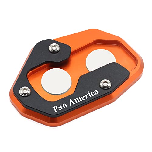 2021 für Harley-Davidson Pan America RA1250 CNC Kickstand Seitenständer Vergrößern Verlängerung Fußpolster Unterstützung Pan America 1250 (blau) (orange)