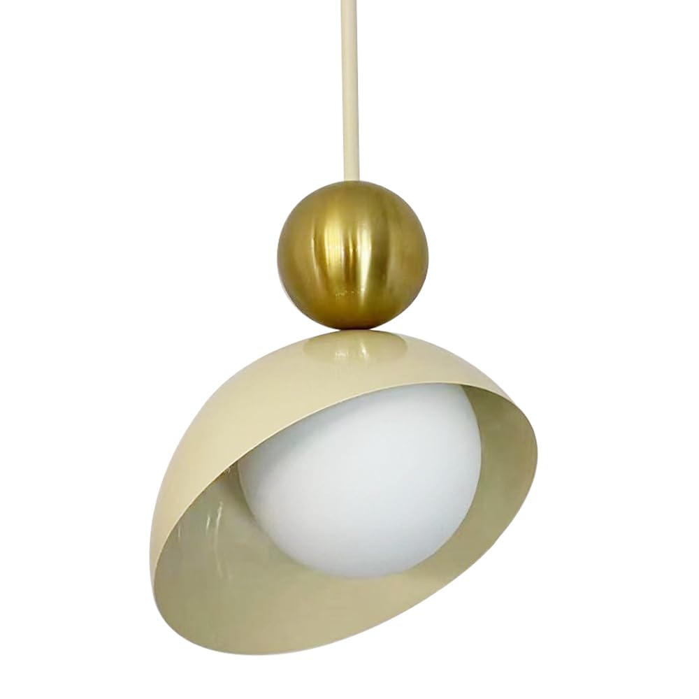 Petit lustre globe verre blanc luminaire îlot de cuisine chic pour chambre