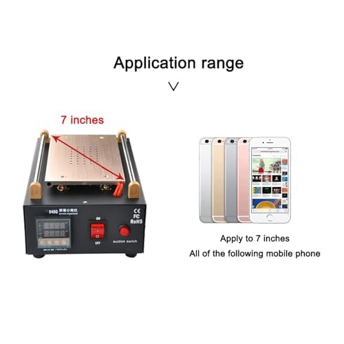 Separador de pantalla LCD con bomba de vacío integrada y control de temperatura ajustable, para reparación de cristal de pantalla táctil de teléfono móvil