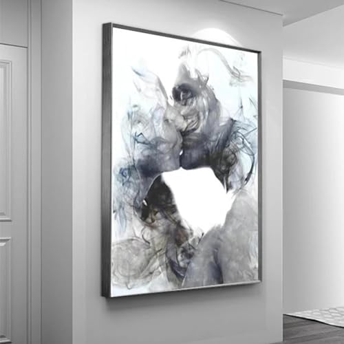 Affiches et impressions tableau couple amoureux abstrait art moderne maison 70x100