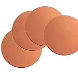 LOKIH Kupferblech, Runder 99,9% DIY Handgefertigtes Material Reines Kupfer Tabletten Für Handwerk Luft- Und Raumfahrt Runder Kupfer-Plattenblatt,0.8mmx50mm