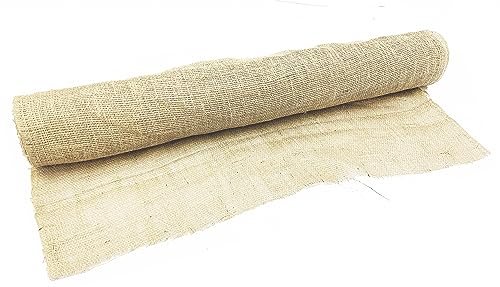 Wide 40\" X 48 Feet Burlap Planter Liner Roll Bur40 | 40 inch x 16 Yards 7 oz DIY Material Weed Barrier, Natural Jute-Burlap Large Gardening Wide-Ribbon Aisle Runner and Plant Cover (48 feet)