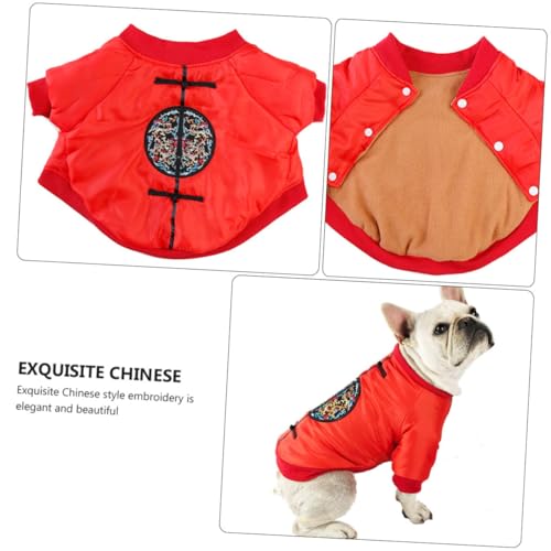 Abrigo térmico para perros VILLCASE talla L rojo miniatura 5
