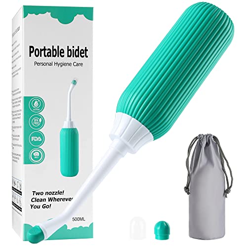 xmyunsong Peri Bottle for Postpartum Care Perineal Spray Peri Bottle Postpartum Essentials Travel Bidet Cleansing Feminine Care Portable Travel Bidet Douche Bottle for Women Men Baby 17oz.(Green)