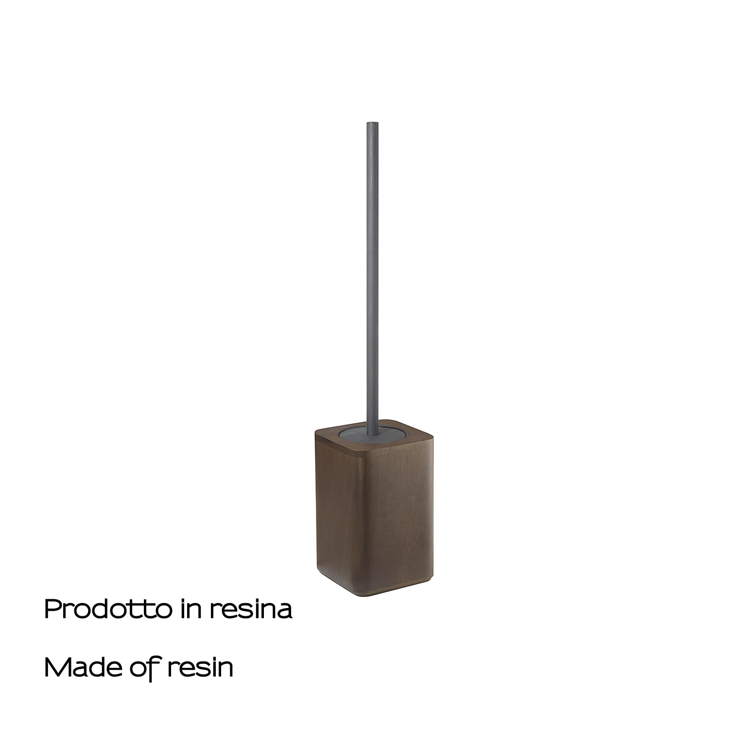 GEDY G-Dafne Scopino WC, Misure e peso: 47X9,5X9,5 CM & 0,522 KG, Scopettino wc realizzato in bambù, acciaio, resine, Finitura noce, Scopino bagno design di R&S Gedy, 2 anni di garanzia