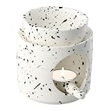 Détails de surface rainurés: Conçu pour la cire fondue et les huiles essentielles, ce brûleur polyvalent améliore la relaxation, la méditation et le sommeil. La surface rainurée aide à disperser uniformément les parfums, remplissant votre espace de parfums apaisants d'une seule bougie à thé.