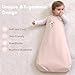 Chilsuessy Baby Sleep Sack 0-6 Months 1.0 TOG, 100% Cotton Baby Wearable Blanket with 2-Way Zipper, Infant Toddler Sleeping Sack for Newborn Boys and Girls, Pink