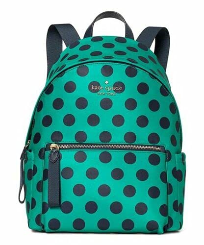 ♠️ Kate Spade Chelsea Teal and Navy Polka Dot Backpack Kate Spade Nylon Backpack Bag, Chelsea Little Better, Bico  main image 3