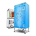 Concise Home Asciugatrice elettrica Stendibiancheria, In acciaio inox Silenzioso Risparmio energetico Cottura del bambino Cremagliera a doppio strato per riscaldatore armadio, 1000W, Programmazione te