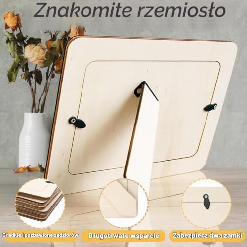 Drewniana ramka na zdjęcia 10 × 15 cm do malowania dla dzieci – kreatywność
