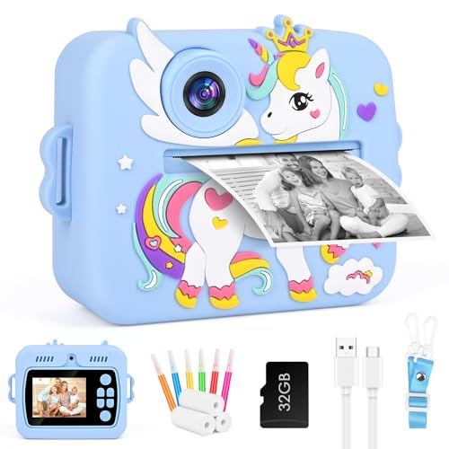 GuKKK Kinder Sofortbildkamera mit 32G TF