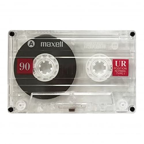 Maxell 108562 UR-90 5PK - Cassette audio a polarizzazione normale, 90 minuti con custodie, confezione da 5