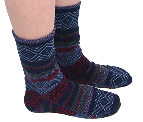 Polar Feet Super Stretchy Non-Constricting Extra-Wide Fleece Socks Nonslip for Men and Women4
