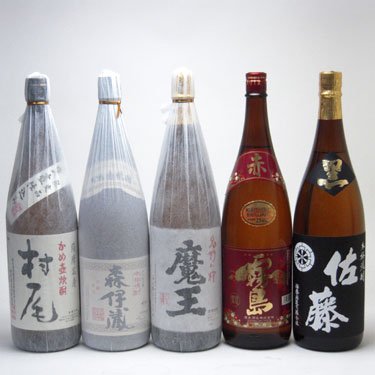 Amazon.co.jp: セレクション史上最強芋焼酎福袋5本セット(村尾 魔王 森
