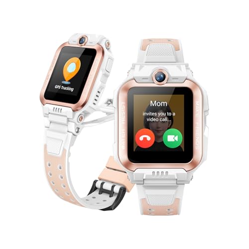 imoo Z7 Reloj Inteligente Niños, Smartwatch Niños con GPS con SIM, Reloj Inteligente para Niños 4G con Video HD y Llamada de Voz, Resistencia al Agua para natación IPX8 (Z7, White)