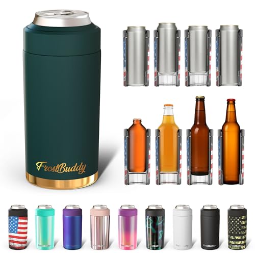 Frost Buddy Universal Buddy Can Cooler - Fits All - For Regular 12 & 16 oz or Slim-Size Bottles -...