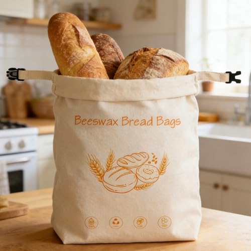 Bolsa de algodón orgánico de grado alimenticio para pan fresco 3