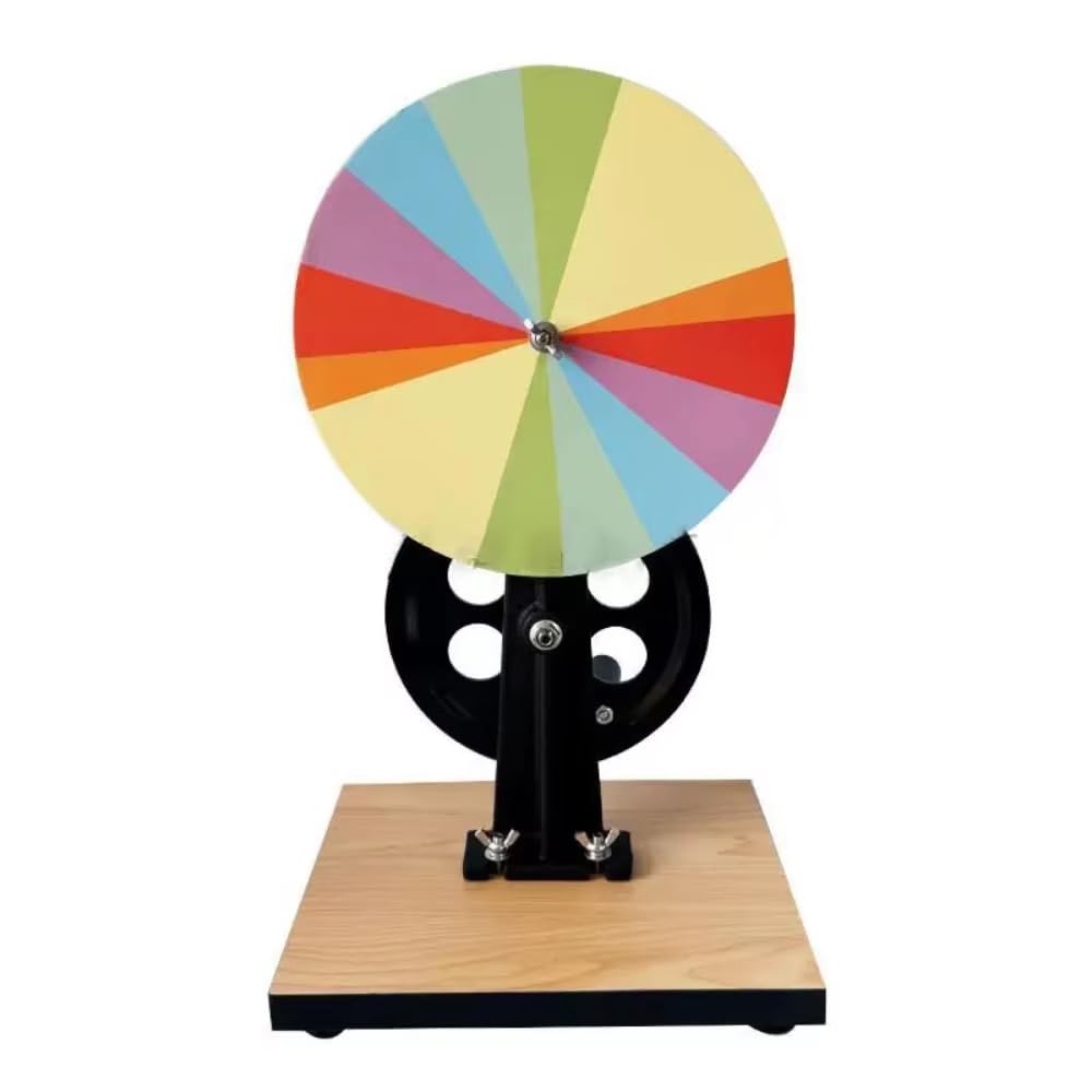 Disco de Colores de Newton, Disco de Colores de Newton con Manivela, Herramienta para Experimentos Científicos de Mezcla Óptica de 7 Colores, para la Enseñanza de Física en la Escuela Secundaria