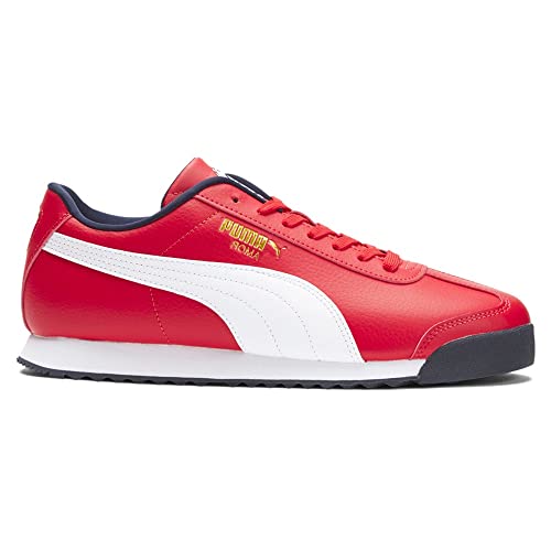 Puma Men's Roma Basic Sneaker, High Risk Red White-Peacoat, 13